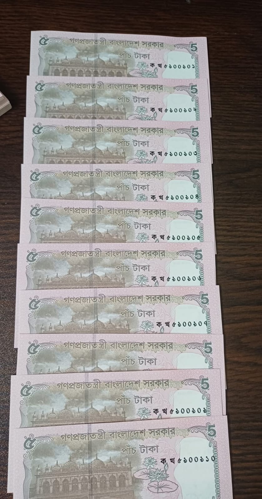 5 taka series Conservative note set